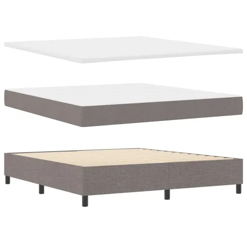 Box spring krevet Sivo-smeđa 180 x 200 cm tkanina - Sivo-smeđa 180 x 200 cm Dizajn s rombovima Cijena