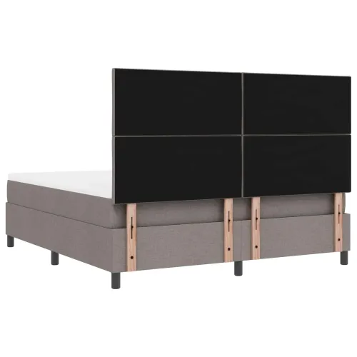 Box spring krevet Sivo-smeđa 180 x 200 cm tkanina - Sivo-smeđa 180 x 200 cm Dizajn s rombovima Cijena