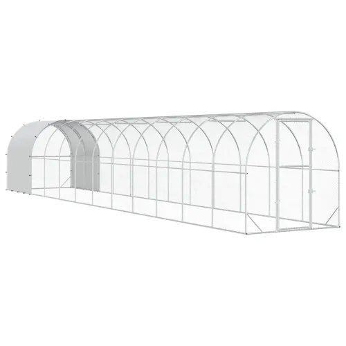 Kokošinjac Srebrna 1200 x 200 x 200 cm Pocinčani čelik - 1200 x 200 x 200 cm Cijena