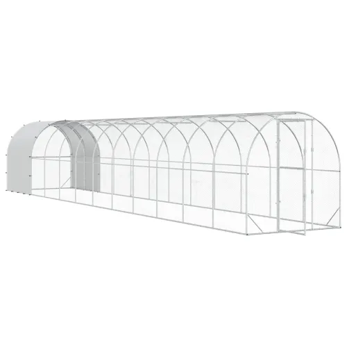 Kokošinjac Srebrna 1200 x 200 x 200 cm Pocinčani čelik - 1200 x 200 x 200 cm Cijena