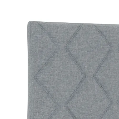 Boxspring krevet s madracem Svjetlosiva 140 x 190 cm Tkanina - Svjetlosiva 140 x 190 cm Dizajn s rombovima Cijena