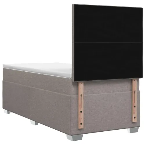 Boxspring krevet s madracem Sivosmeđa 80 x 200 cm Tkanina - Sivosmeđa 80 x 200 cm Dizajn s rombovima Cijena