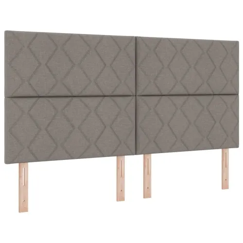 Boxspring krevet s madracem Sivosmeđa 180 x 200 cm Tkanina - Sivosmeđa 180 x 200 cm Dizajn s rombovima Cijena