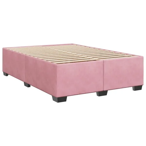 Boxspring krevet s madracem Ružičasta 140 x 200 cm Baršun - Ružičasta 140 x 200 cm Dizajn s rombovima Cijena
