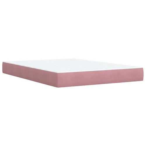 Boxspring krevet s madracem Ružičasta 140 x 200 cm Baršun - Ružičasta 140 x 200 cm Dizajn s rombovima Cijena