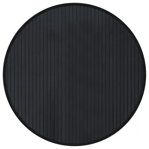 Okrugli tepih crni 60 cm bambus - Crna 60 cm Cijena