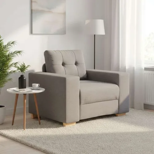 Sofa fotelja taupe 100x78x80 cm tkanina - Sivo-smeđa 100 cm Cijena