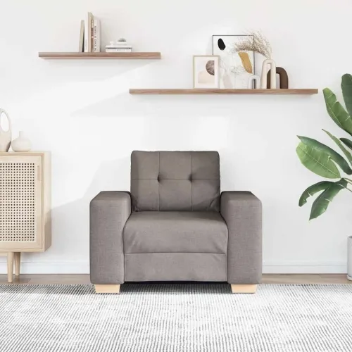 Sofa fotelja taupe 100x78x80 cm tkanina - Sivo-smeđa 100 cm Cijena