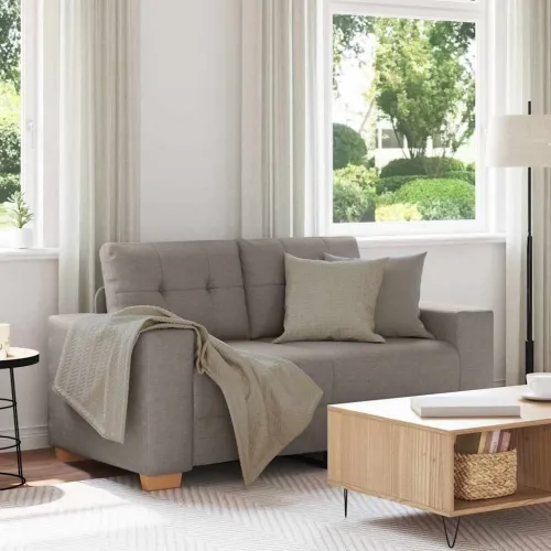 Dvosjed, sofa, taupe, 160x77x82 cm, tkanina - Sivo-smeđa 160 cm Cijena