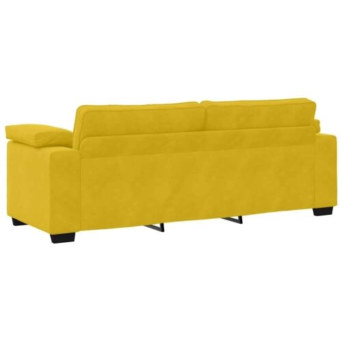 Trosjed Žuti 220x77x82 cm Baršun - Žuta 220 cm Cijena