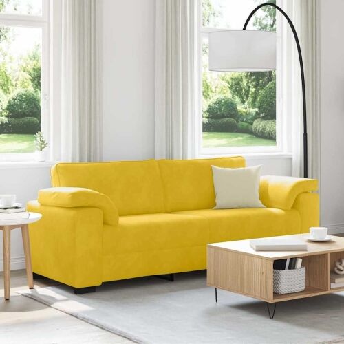 Trosjed Žuti 220x77x82 cm Baršun - Žuta 220 cm Cijena