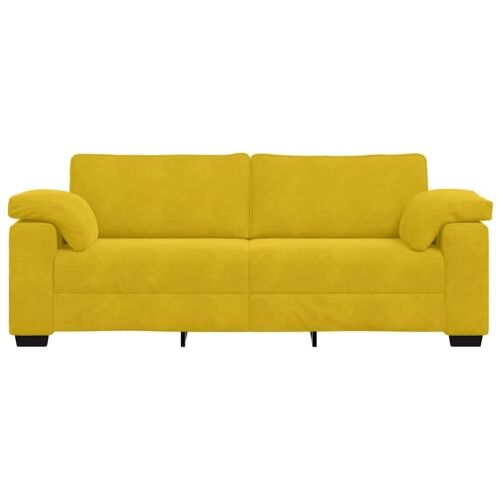 Trosjed Žuti 220x77x82 cm Baršun - Žuta 220 cm Cijena