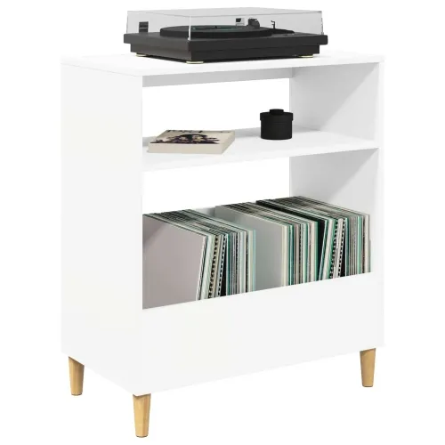 Stalak za gramofon Bijela 71 x 39,5 x 83 cm Konstruirano drvo - Bijela Cijena