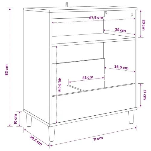 Stalak za gramofon Hrast artisan 71 x 39,5 x 83 cm - Hrast artisan Cijena