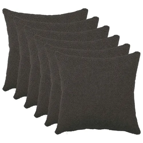 Presvlaka za jastuk 6 pcs HEERLEN Tamnosiva 35 x 35 cm Bouclé - Tamnosiva 35 x 35 cm 6 Cijena