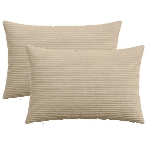 Presvlaka za jastuk 2 pcs HEERLEN Sivosmeđa 40 x 60 cm Kord - Sivosmeđa 40 x 60 cm 2 Cijena
