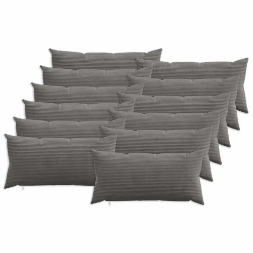 Presvlaka za jastuk 12 pcs HEERLEN Tamnosiva 40 x 80 cm Kord - Tamnosiva 40 x 80 cm 12 Cijena