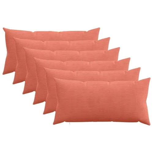 Presvlaka za jastuk 6 pcs HEERLEN Crvena narančasta 40 x 80 cm - Crvena narančasta 40 x 80 cm 6 Cijena