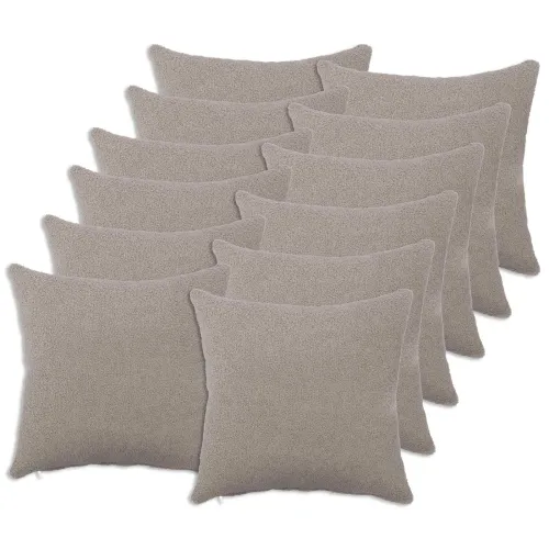 Presvlaka za jastuk 12 pcs HEERLEN Svjetlosiva 50 x 50 cm - Svjetlosiva 50 x 50 cm 12 Cijena