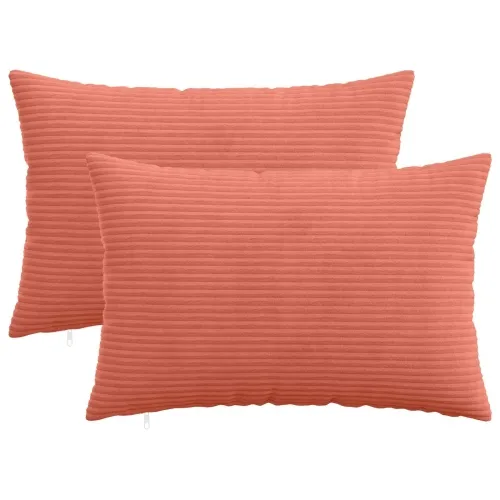 Presvlaka za jastuk 2 pcs HEERLEN Crvena narančasta 50 x 75 cm - Crvena narančasta 50 x 75 cm 2 Cijena