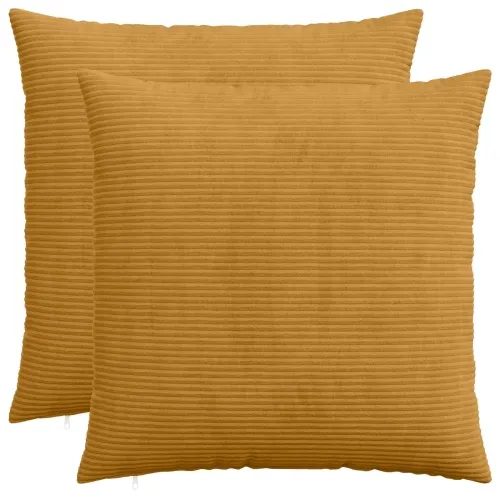 Presvlaka za jastuk 2 pcs HEERLEN Žuta 55 x 55 cm Kord - Žuta 55 x 55 cm 2 Cijena