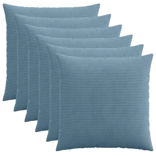Presvlaka za jastuk 6 kom. HEERLEN Plava 80 x 80 cm Kord - Plava 80 x 80 cm 6 Cijena