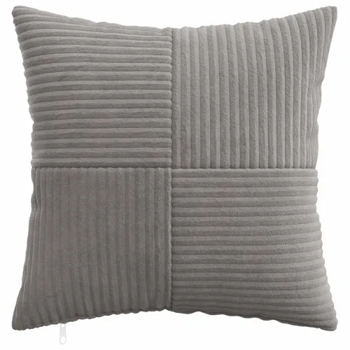 Presvlaka za jastuk 2 pcs ALMELO Svjetlosiva 30 x 30 cm Kord - Svjetlosiva 30 x 30 cm 2 Cijena