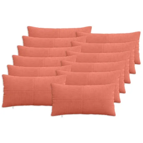 Presvlaka za jastuk 12 pcs ALMELO Crvena narančasta 40 x 80 cm - Crvena narančasta 40 x 80 cm 12 Cijena