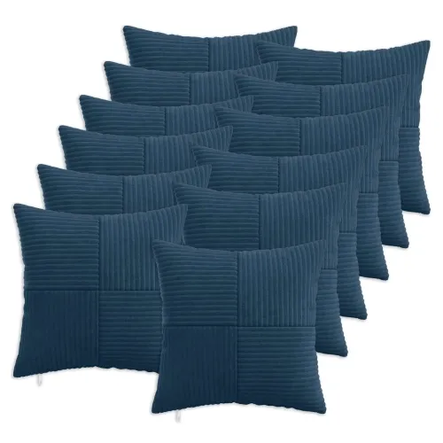 Presvlaka za jastuk 12 pcs ALMELO Mornarsko plava 50 x 50 cm - Modra 50 x 50 cm 12 Cijena