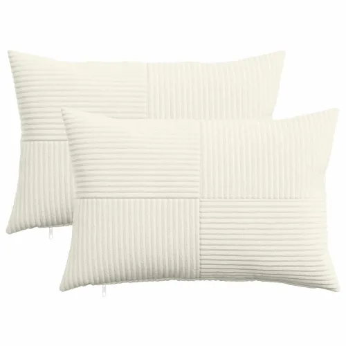 Presvlaka za jastuk 2 pcs ALMELO Krem 50 x 80 cm Kord - Krem 50 x 80 cm 2 Cijena