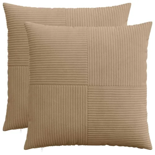 Presvlaka za jastuk 2 pcs ALMELO Smeđa 70 x 70 cm Kord - Smeđa 70 x 70 cm 2 Cijena