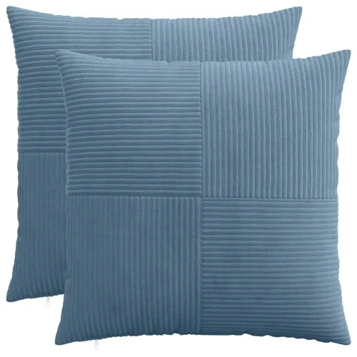 Presvlaka za jastuk 2 pcs ALMELO Plava 80 x 80 cm Kord - Plava 80 x 80 cm 2 Cijena
