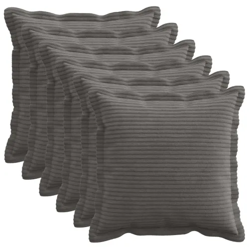 Presvlaka za jastuk 6 kom. HOUTEN Tamnosiva 30 x 30 cm Kord - Tamnosiva 30 x 30 cm 6 Cijena