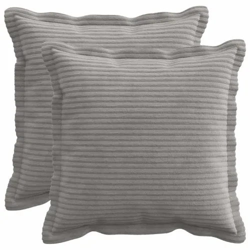 Presvlaka za jastuk 2 kom. HOUTEN Svjetlosiva 35 x 35 cm Kord - Svjetlosiva 35 x 35 cm 2 Cijena