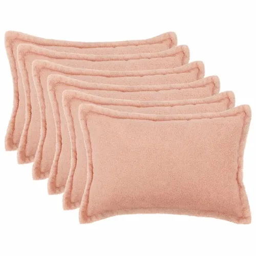 Presvlaka za jastuk 6 pcs HOUTEN Ružičasta 40 x 60 cm Bouclé - Ružičasta 40 x 60 cm 6 Cijena