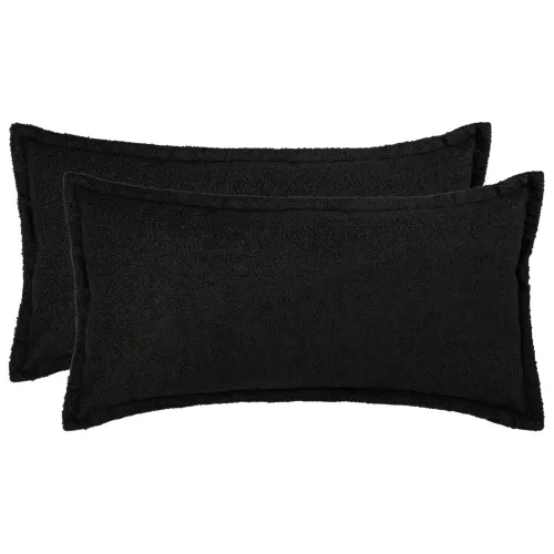 Presvlaka za jastuk 2 pcs HOUTEN Crna 40 x 70 cm Bouclé - Crna 40 x 70 cm 2 Cijena