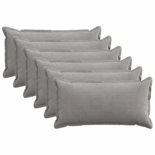 Presvlaka za jastuk 6 kom. HOUTEN Svjetlosiva 40 x 80 cm Kord - Svjetlosiva 40 x 80 cm 6 Cijena