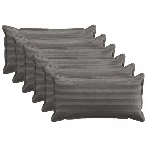 Presvlaka za jastuk 6 kom. HOUTEN Tamnosiva 40 x 80 cm Kord - Tamnosiva 40 x 80 cm 6 Cijena