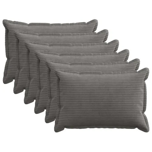 Presvlaka za jastuk 6 kom. HOUTEN Tamnosiva 50 x 80 cm Kord - Tamnosiva 50 x 80 cm 6 Cijena