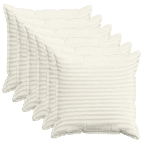 Presvlaka za jastuk 6 kom. HOUTEN Krem 65 x 65 cm Kord - Krem 65 x 65 cm 6 Cijena