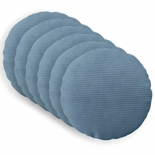 Presvlaka za jastuk 6 pcs HEERLEN Plava Ø 50 cm Kord - Plava Ø 50 cm 6 Cijena