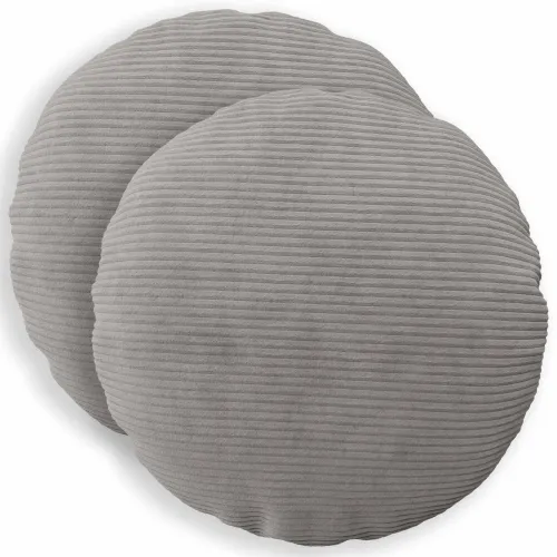 Presvlaka za jastuk 2 pcs HEERLEN Svjetlosiva Ø 60 cm Kord - Svjetlosiva Ø 60 cm 2 Cijena