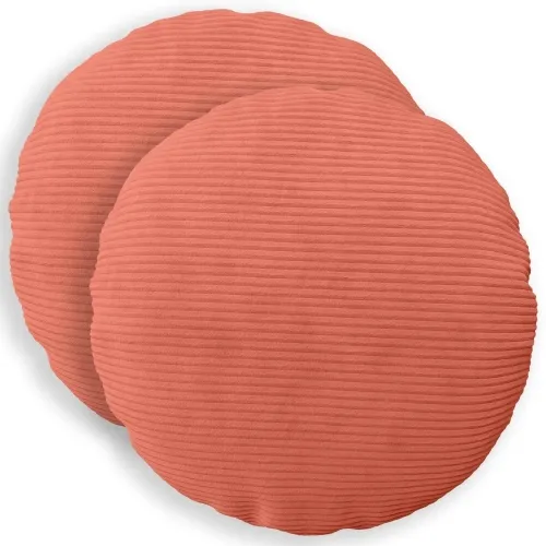 Presvlaka za jastuk 2 pcs HEERLEN Crvena narančasta Ø 60 cm - Crvena narančasta Ø 60 cm 2 Cijena