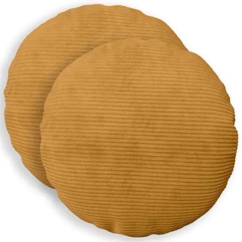 Presvlaka za jastuk 2 pcs HEERLEN Žuta Ø 60 cm Kord - Žuta Ø 60 cm 2 Cijena