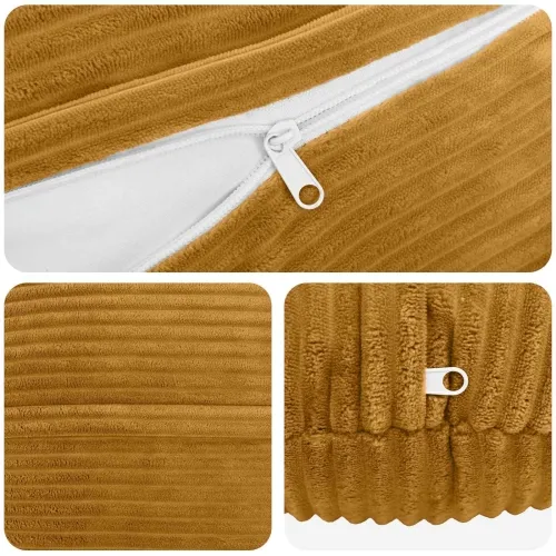 Presvlaka za jastuk 2 pcs HEERLEN Žuta Ø 60 cm Kord - Žuta Ø 60 cm 2 Cijena
