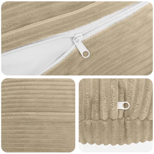 Presvlaka za jastuk 2 pcs HEERLEN Sivosmeđa Ø 60 cm Kord - Sivosmeđa Ø 60 cm 2 Cijena