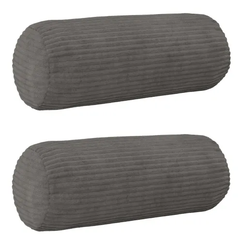 Presvlaka za jastuk 2 pcs HEERLEN Tamnosiva Ø 15 x 40 cm Kord - Tamnosiva Ø 15 x 40 cm 2 Cijena