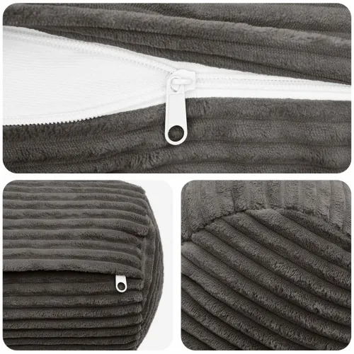 Presvlaka za jastuk 6 pcs HEERLEN Tamnosiva Ø 15 x 40 cm Kord - Tamnosiva Ø 15 x 40 cm 6 Cijena