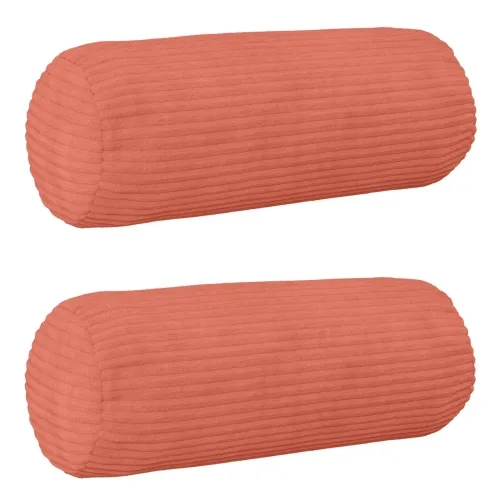 Presvlaka za jastuk 2 pcs HEERLEN Crvena narančasta Kord - Crvena narančasta Ø 15 x 40 cm 2 Cijena