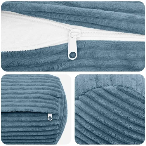 Presvlaka za jastuk 6 pcs HEERLEN Plava Ø 15 x 40 cm Kord - Plava Ø 15 x 40 cm 6 Cijena